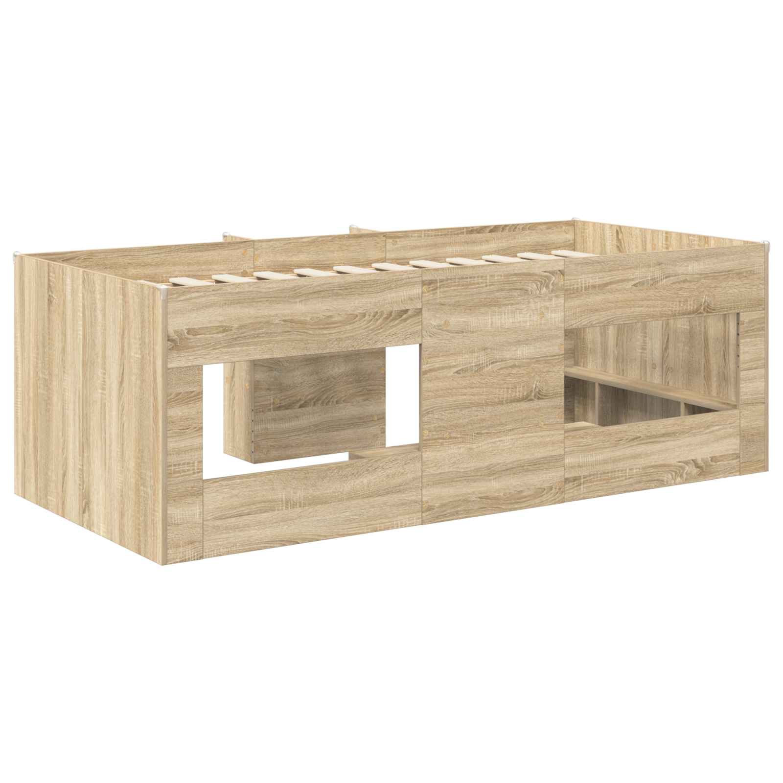 Hochbett für Kinder Sonoma-Eiche 98,5 x 200 cm Holzwerkstoff