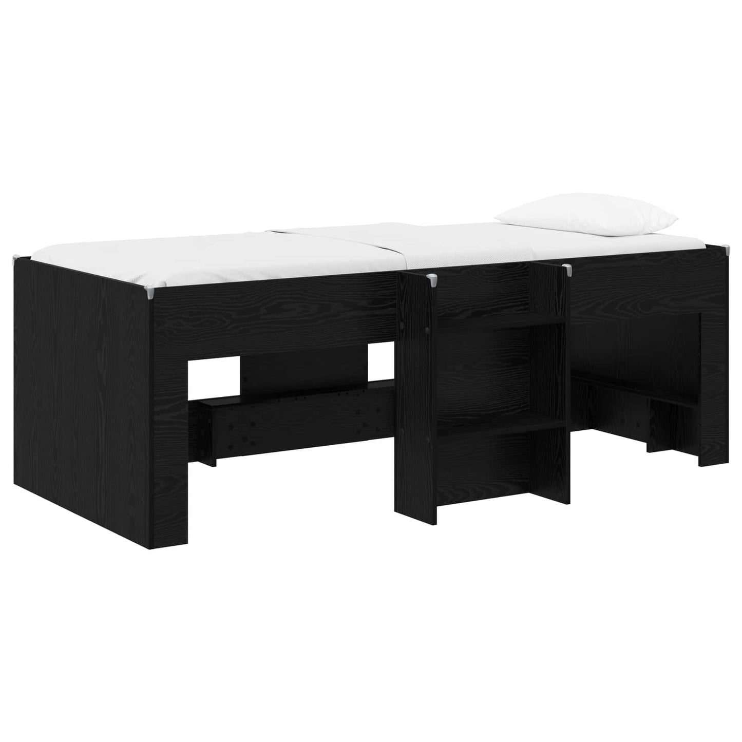 Hochbett für Kinder Schwarze Eiche 90 x 190 cm Holzwerkstoff