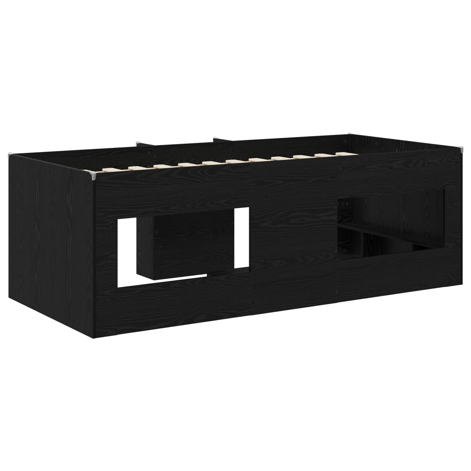 Hochbett für Kinder Schwarze Eiche 90 x 190 cm Holzwerkstoff