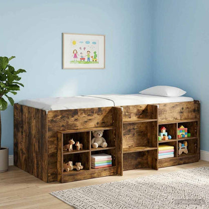 Hochbett für Kinder Raucheiche 90 x 190 cm Holzwerkstoff