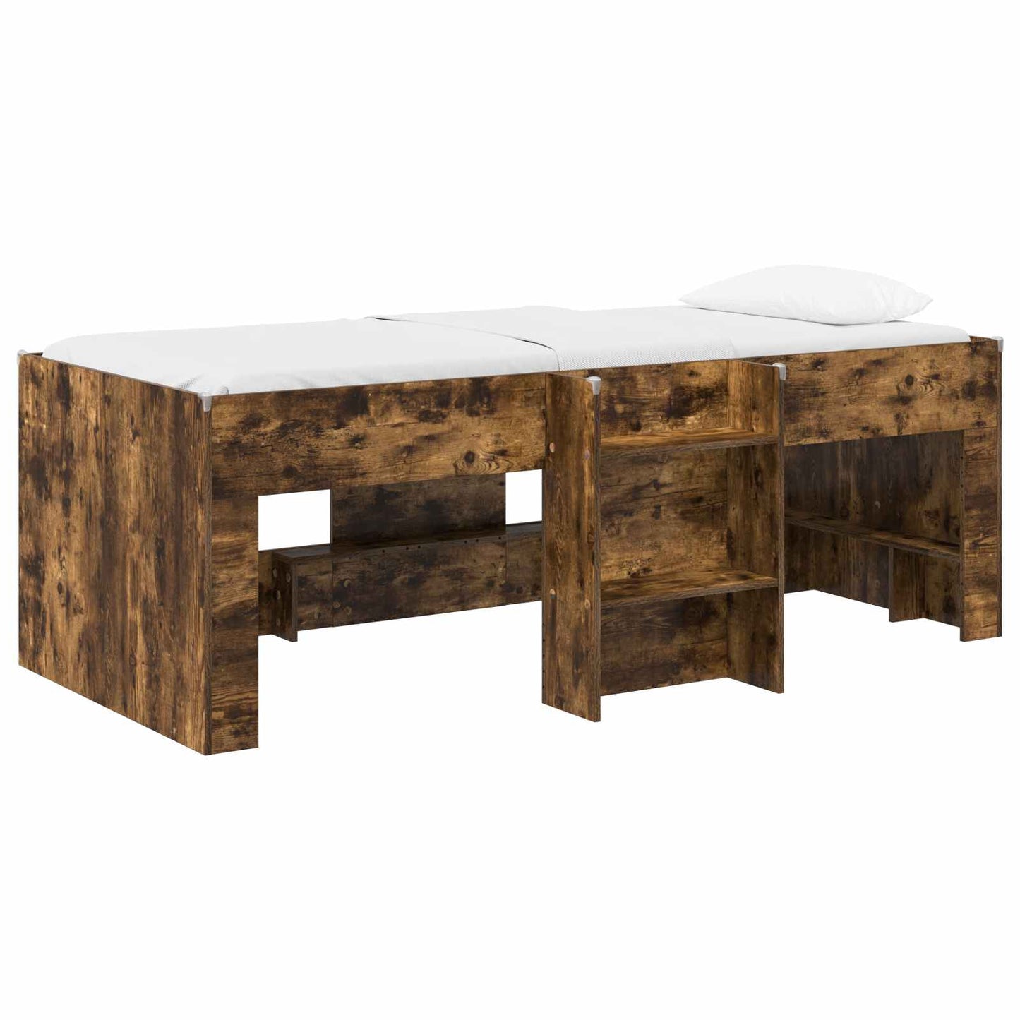 Hochbett für Kinder Raucheiche 90 x 190 cm Holzwerkstoff
