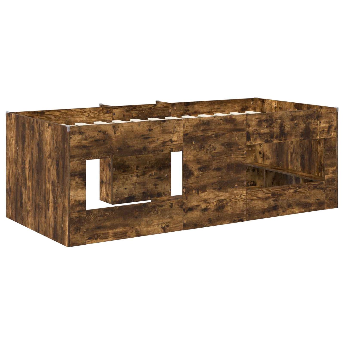 Hochbett für Kinder Raucheiche 90 x 190 cm Holzwerkstoff
