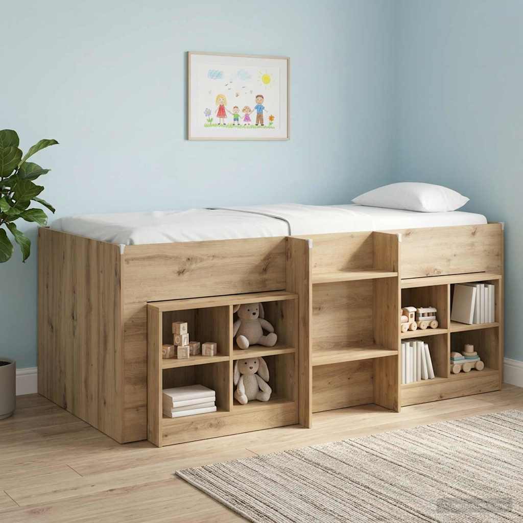 Hochbett für Kinder Artisan-Eiche 90 x 190 cm Holzwerkstoff