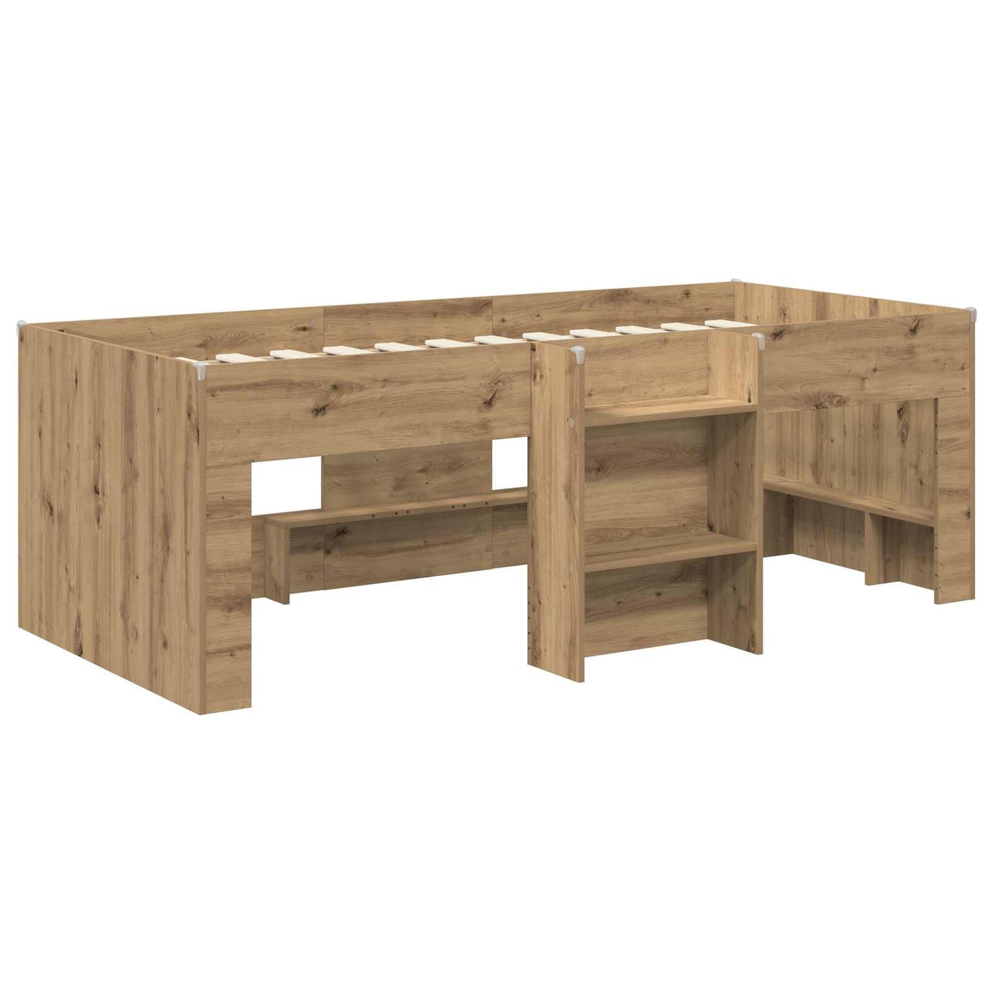 Hochbett für Kinder Artisan-Eiche 90 x 190 cm Holzwerkstoff