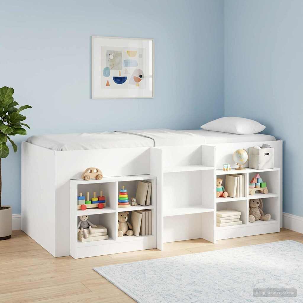 Hochbett für Kinder Weiß 75 x 190 cm Holzwerkstoff