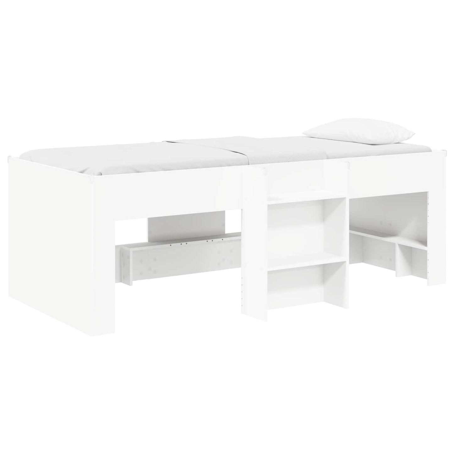 Hochbett für Kinder Weiß 75 x 190 cm Holzwerkstoff