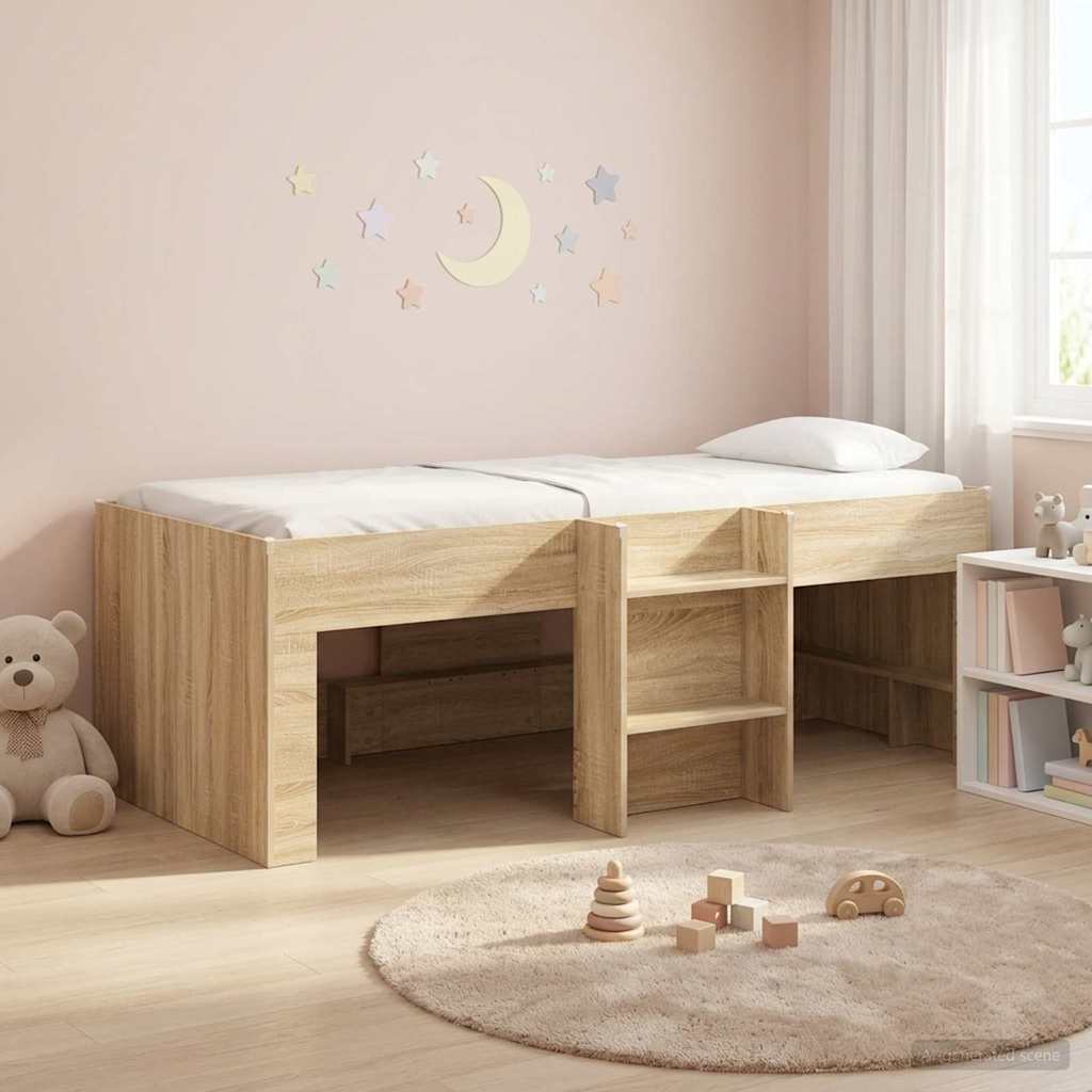 Hochbett für Kinder Sonoma-Eiche 75 x 190 cm Holzwerkstoff