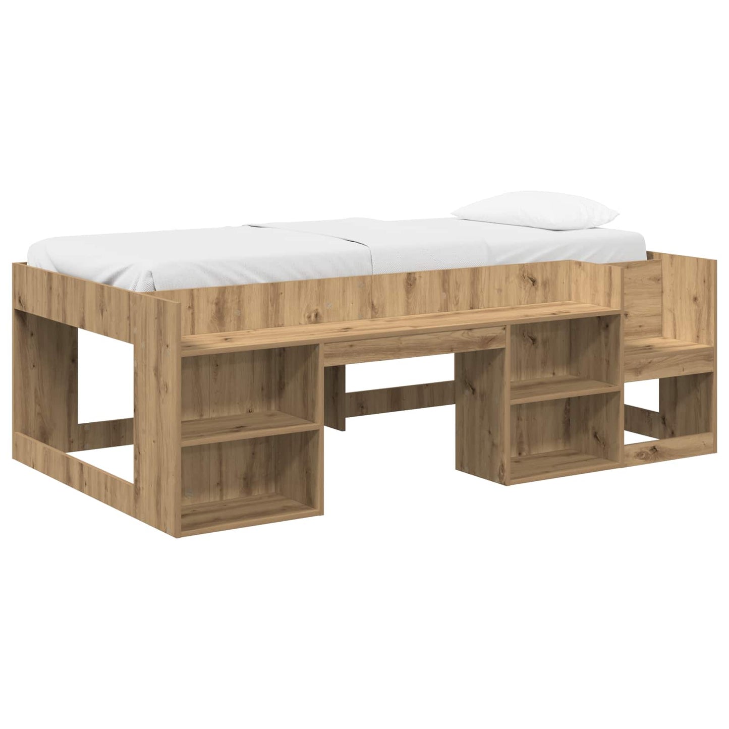 Kinderbettgestell mit Stauraum Artisan-Eiche 80 x 200 cm