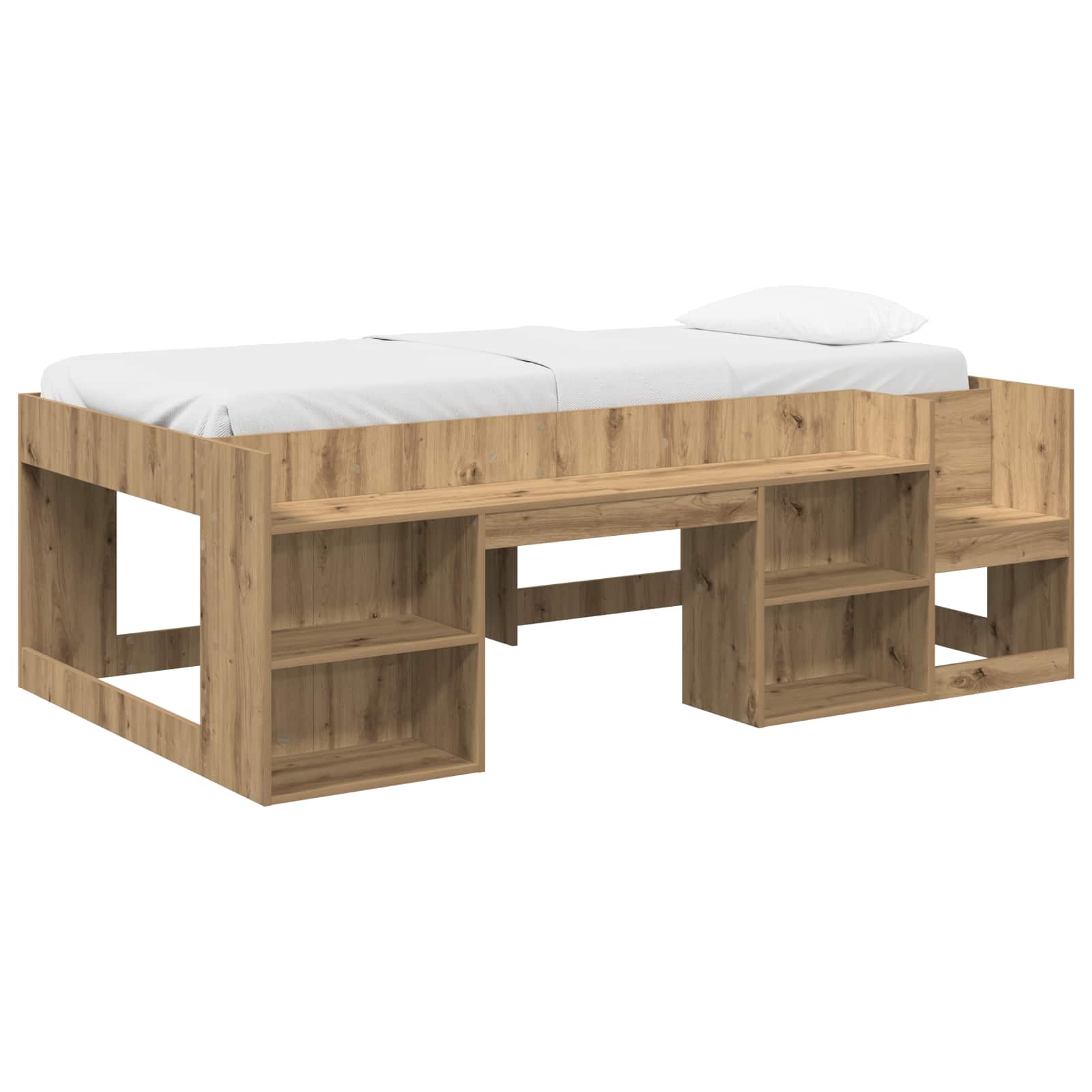 Kinderbettgestell mit Stauraum Artisan-Eiche 80 x 200 cm