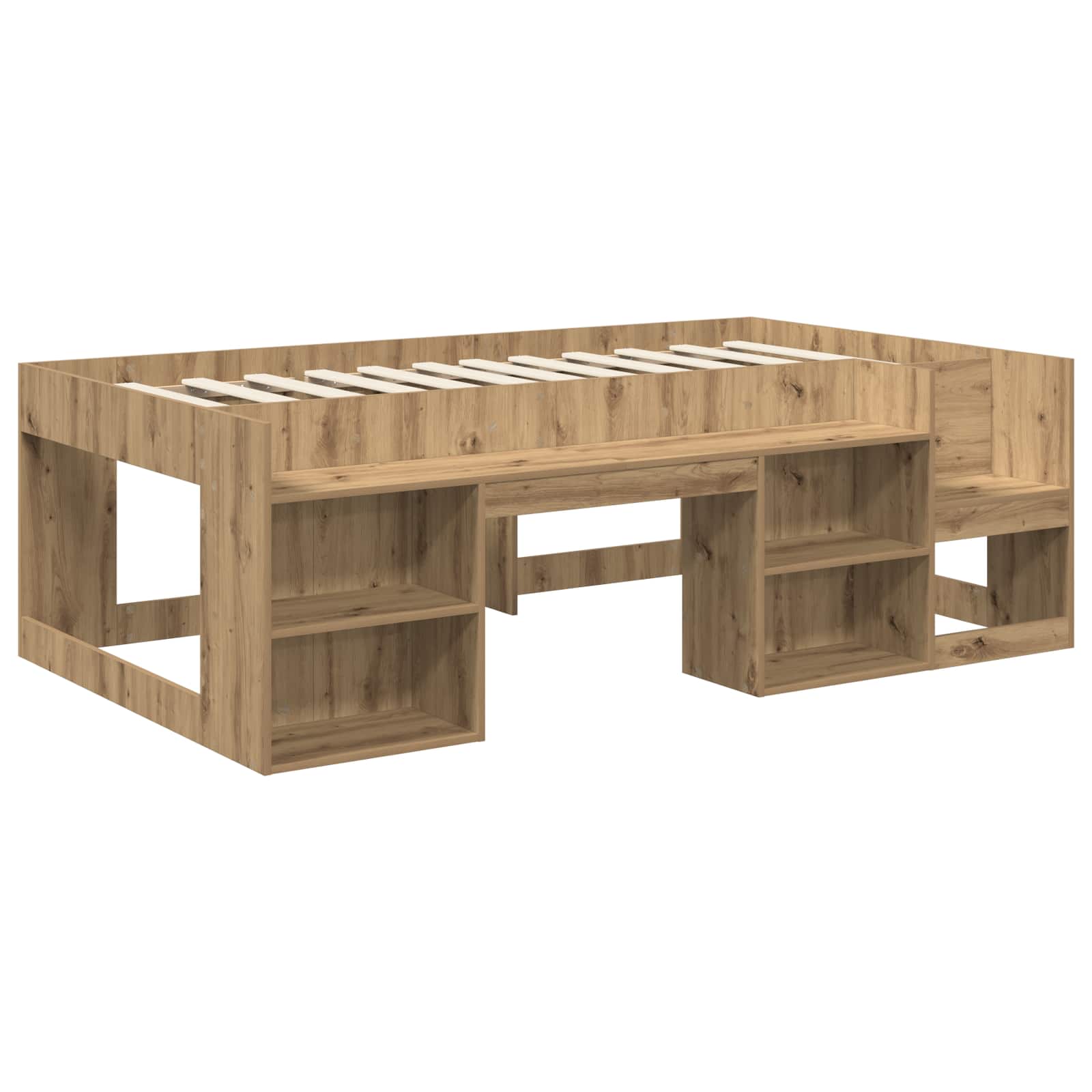 Kinderbettgestell mit Stauraum Artisan-Eiche 80 x 200 cm