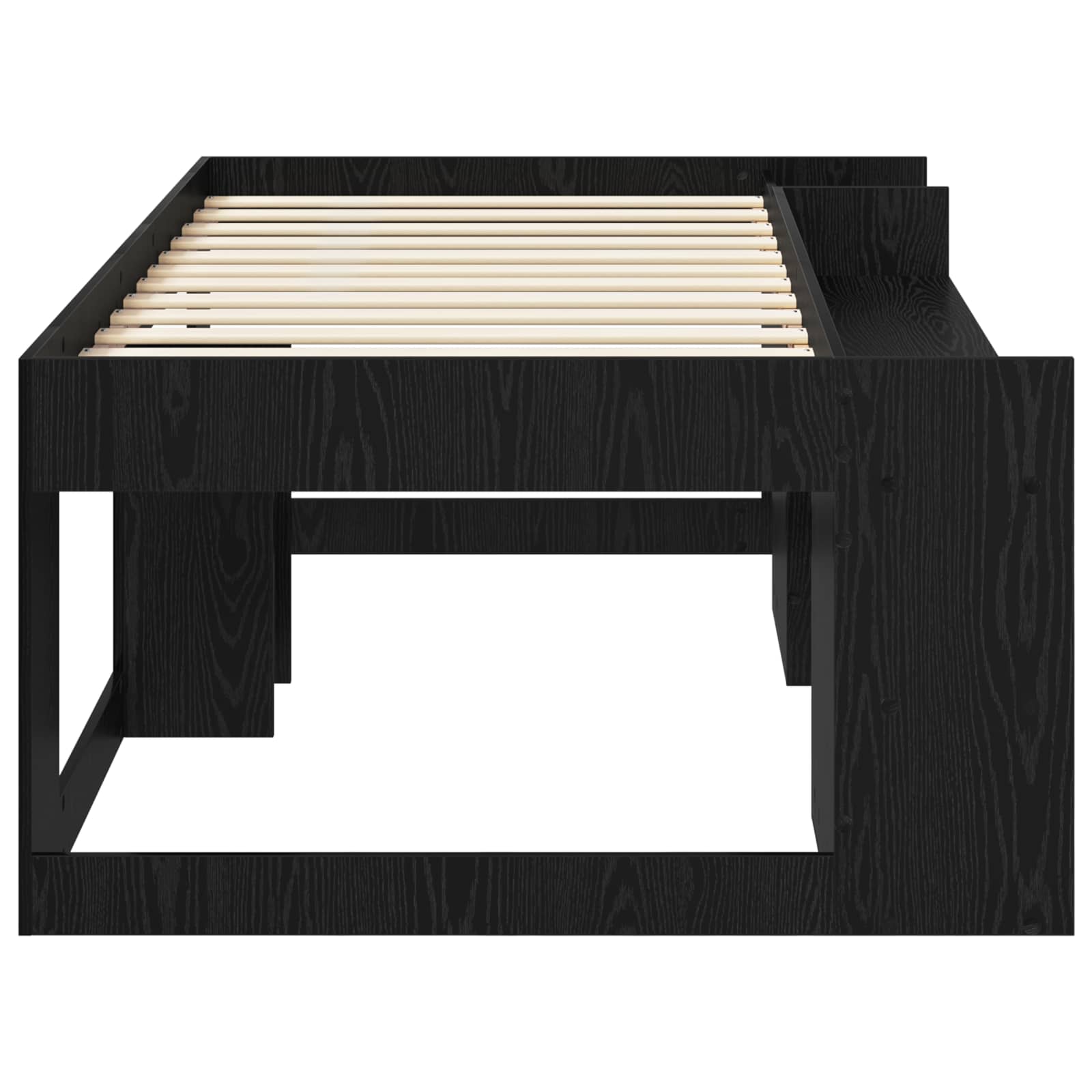 Kinderbettgestell mit Stauraum Schwarze Eiche 90 x 190 cm