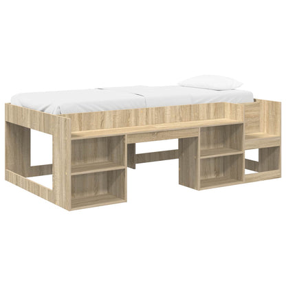 Kinderbettgestell mit Stauraum Sonoma-Eiche 90 x 190 cm