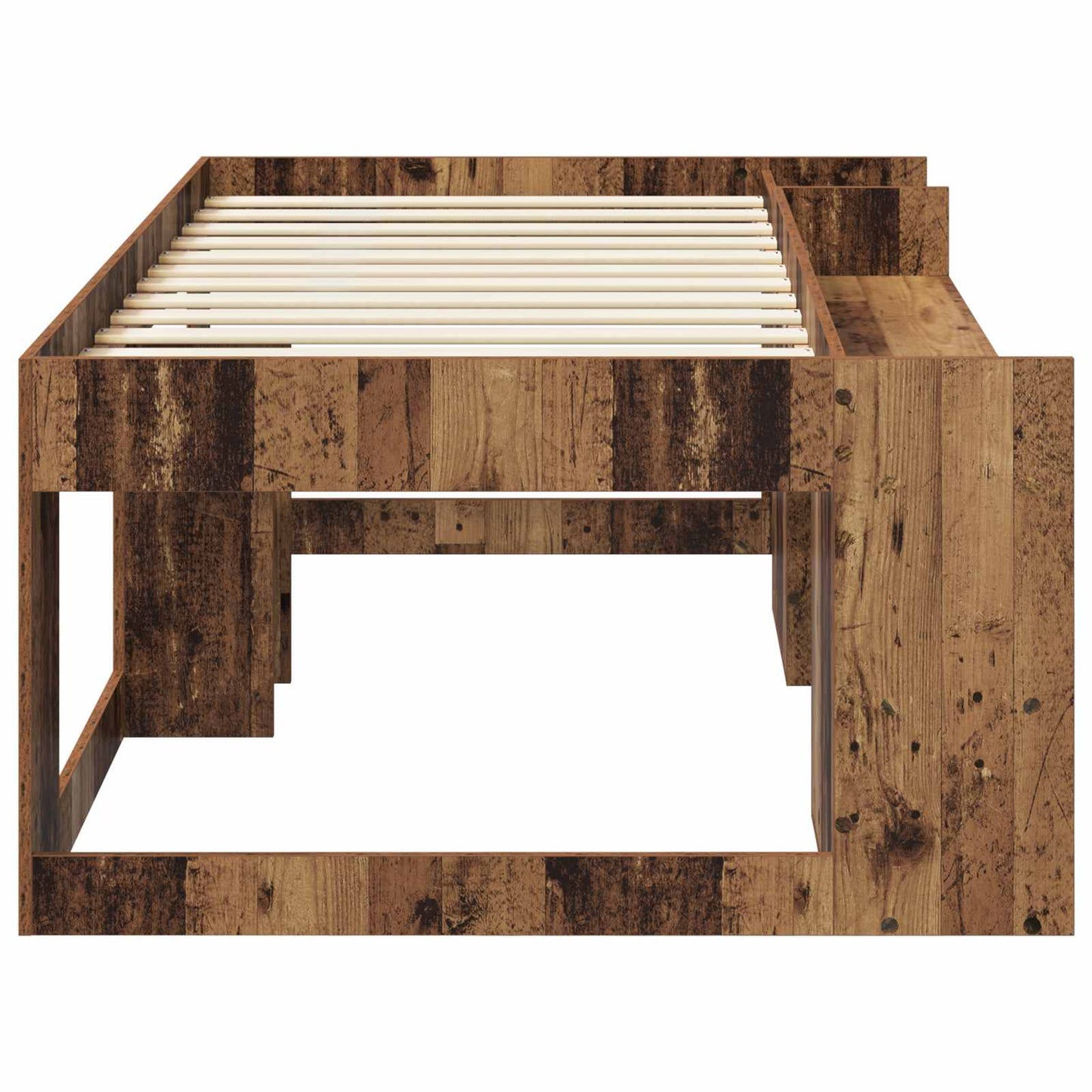 Kinderbettgestell mit Stauraum Altholz 90 x 190 cm