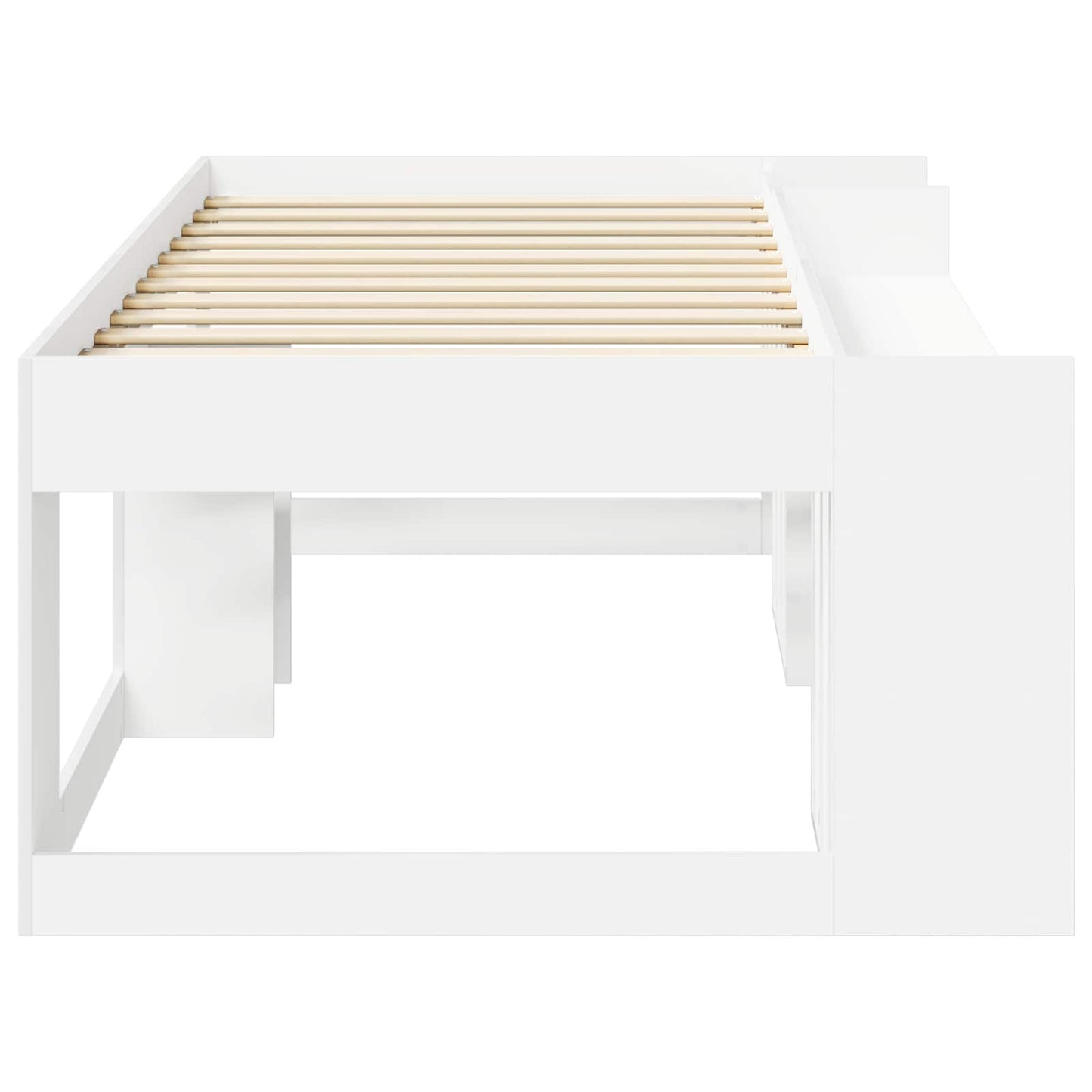 Kinderbettgestell mit Stauraum Weiß 75 x 190 cm Holzwerkstoff