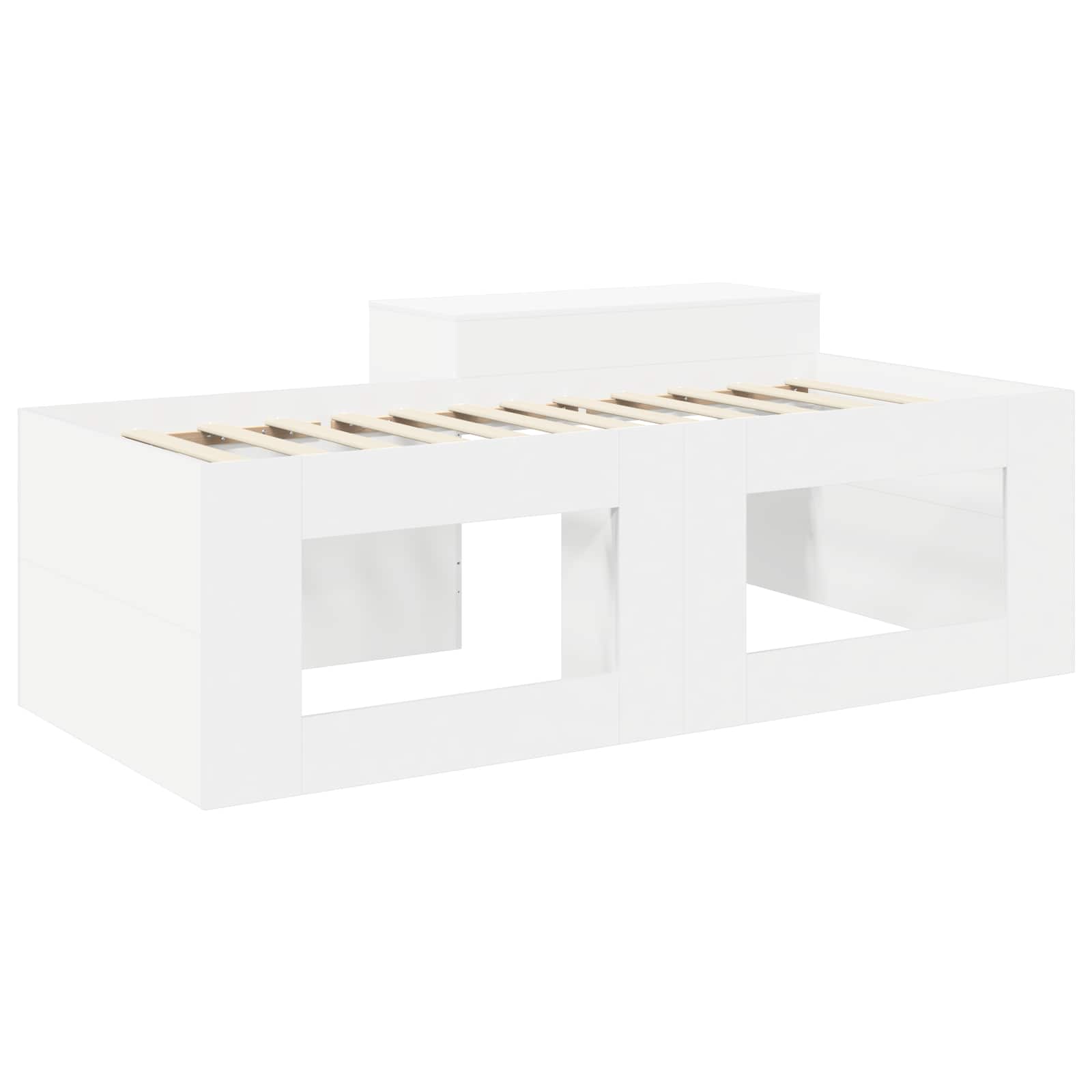 Hochbett mit Schreibtisch für Kinder Weiß 80 x 200 cm