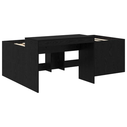 Hochbett mit Schreibtisch für Kinder Schwarz 90 x 200 cm