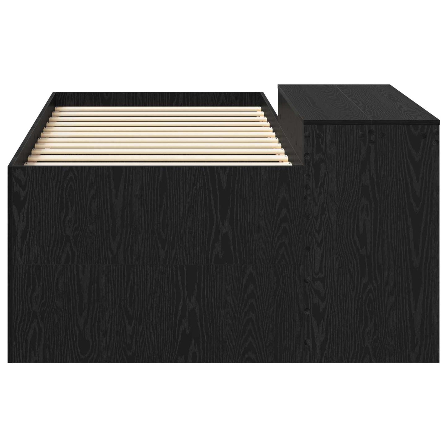 Hochbett mit Schreibtisch für Kinder Schwarz 90 x 200 cm