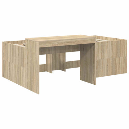 Hochbett mit Schreibtisch für Kinder Sonoma-Eiche Holzwerkstoff