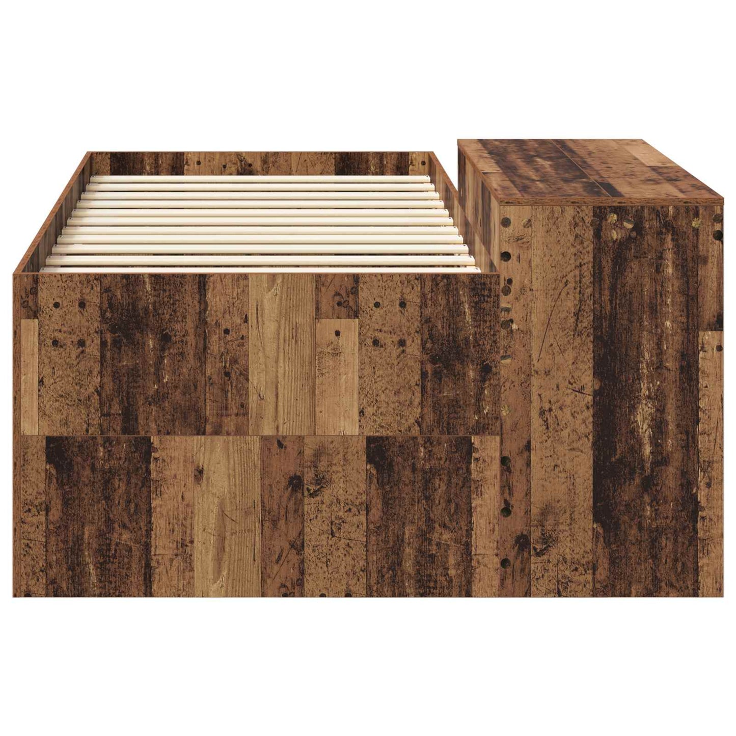 Hochbett mit Schreibtisch für Kinder Altholz Holzwerkstoff