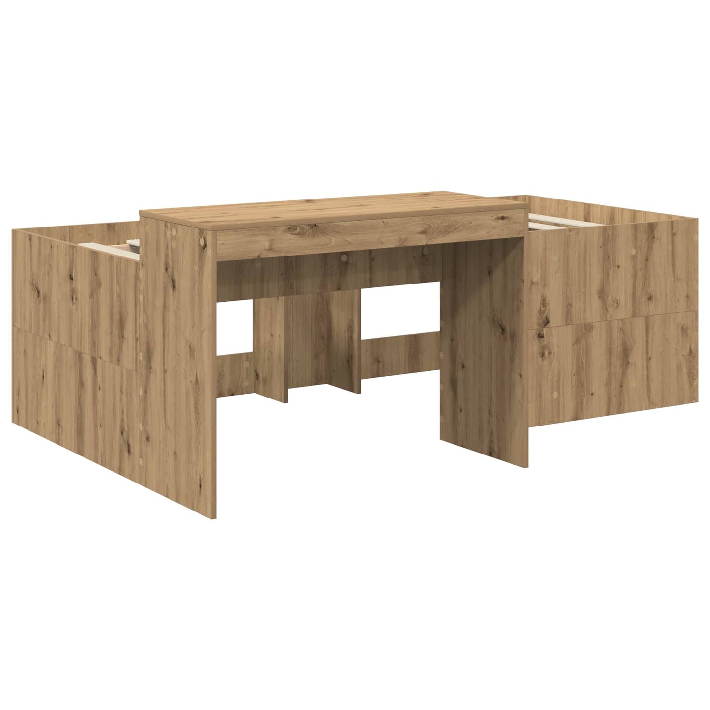 Hochbett mit Schreibtisch für Kinder Artisan-Eiche