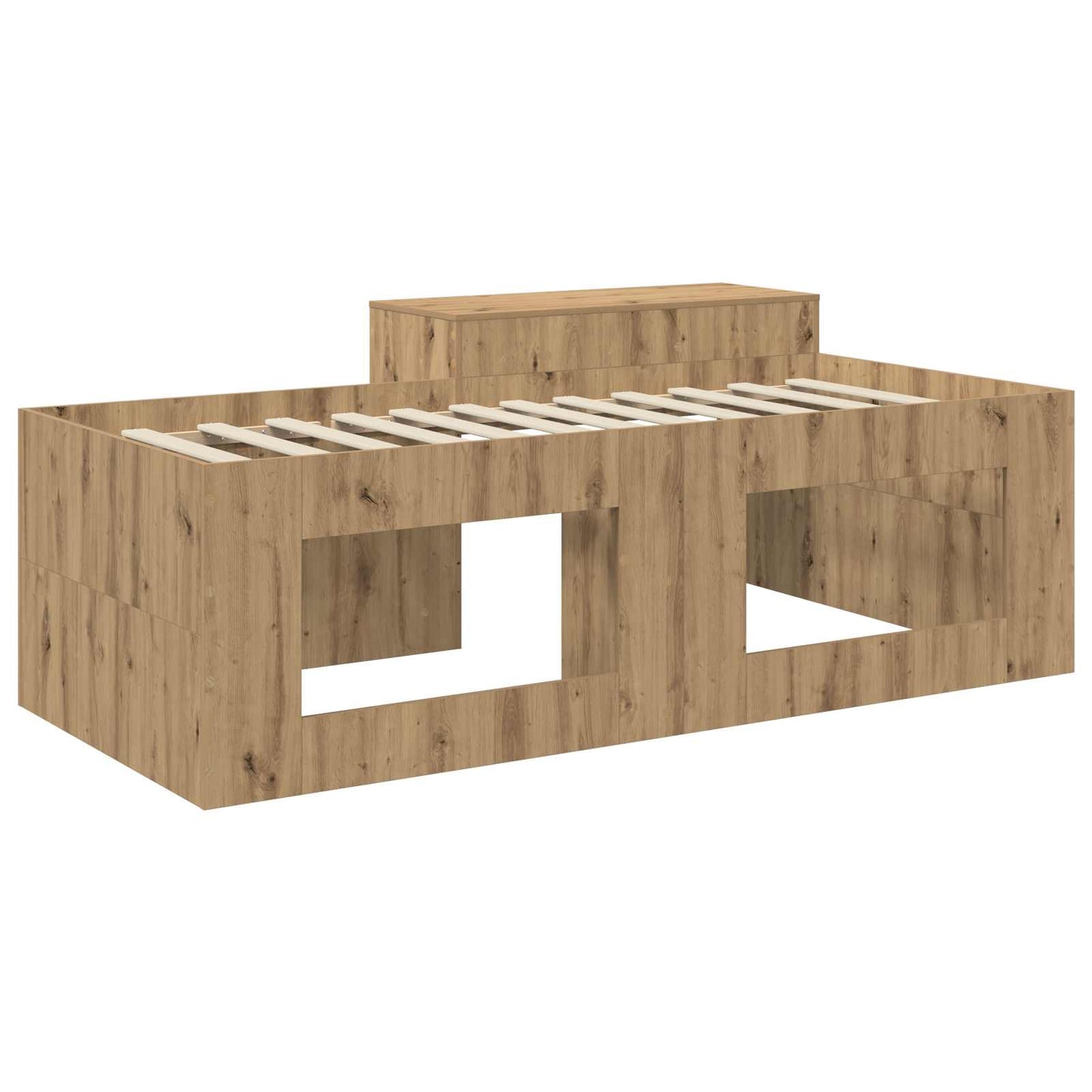 Hochbett mit Schreibtisch für Kinder Artisan-Eiche