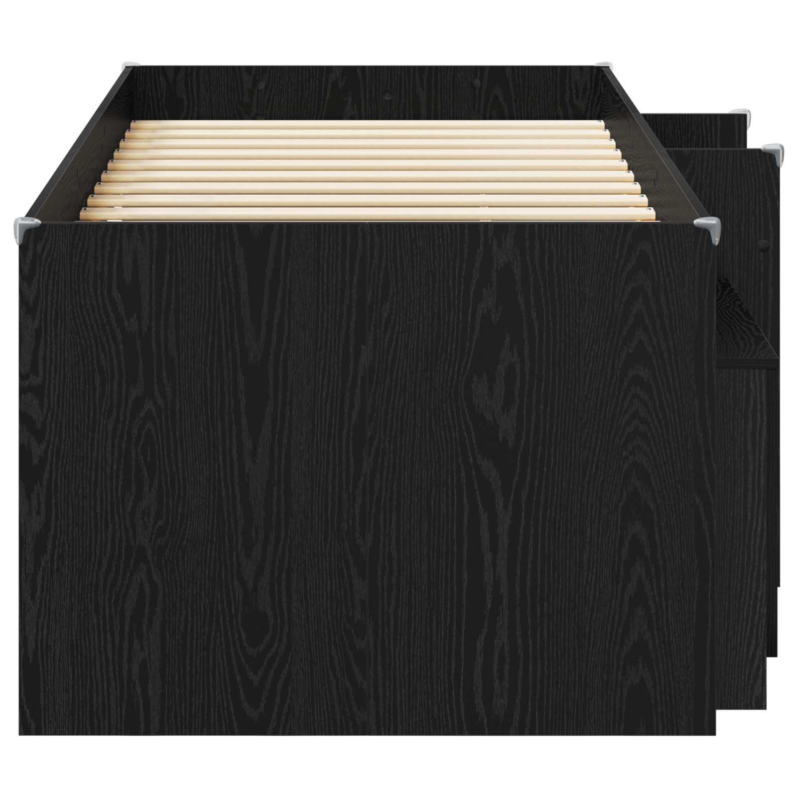 Loft Bettgestell mit Schrank 3 stk. Schwarz Holzwerkstoff