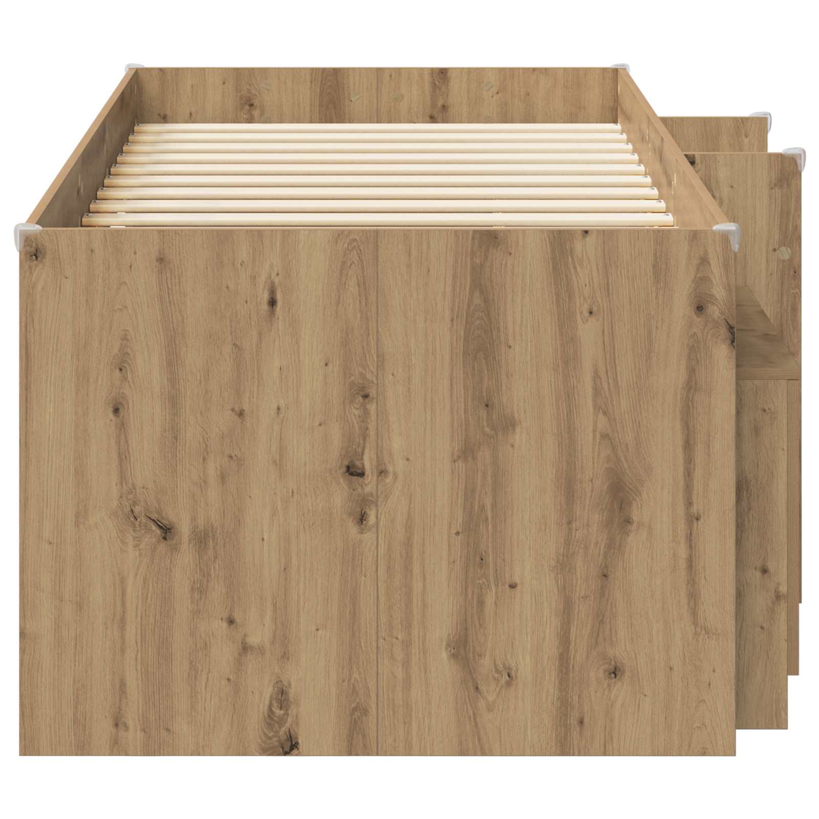 Loft Bettgestell mit Schrank 3 Stk. Artisan-Eiche Holzwerkstoff