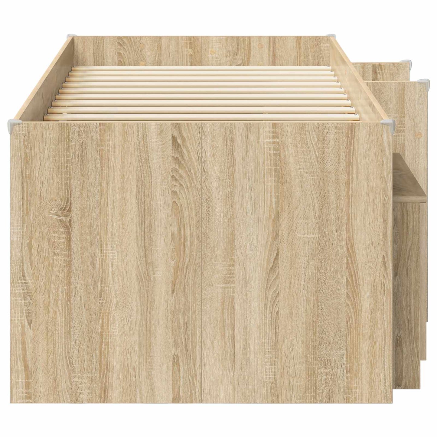 Loft Bettgestell mit Schrank 3 stk. Sonoma-Eiche Holzwerkstoff