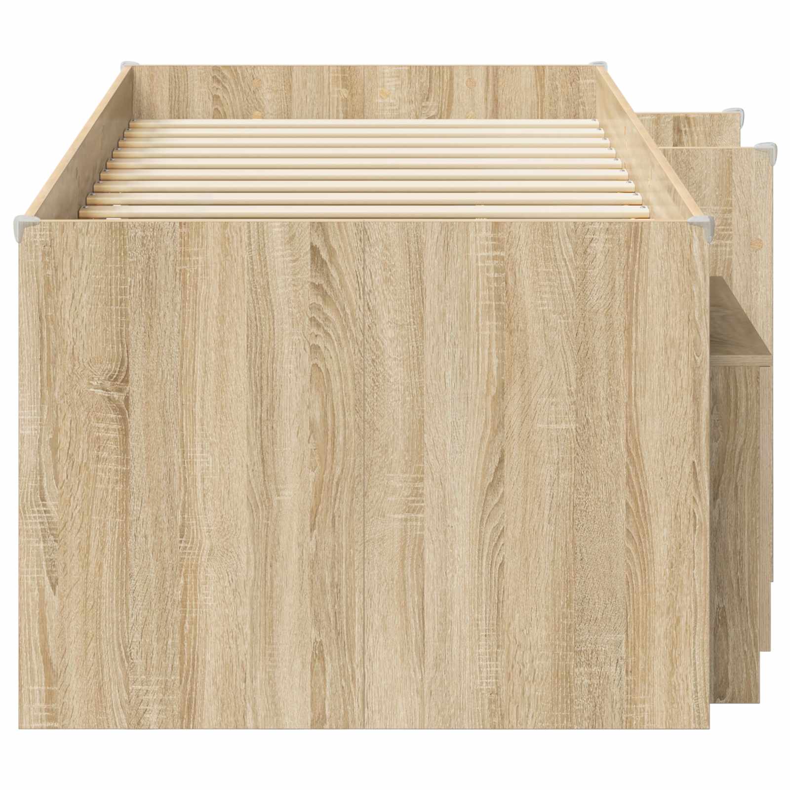 Loft Bettgestell mit Schrank 3 stk. Sonoma-Eiche Holzwerkstoff