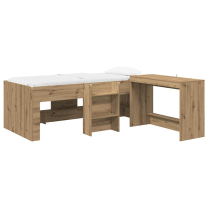 Bettgestell mit Schreibtisch 2 Stk. Artisan-Eiche Holzwerkstoff