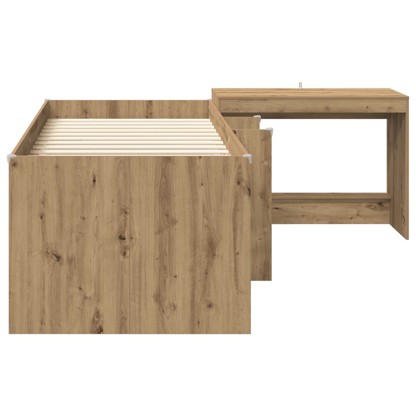 Bettgestell mit Schreibtisch 2 Stk. Artisan-Eiche Holzwerkstoff