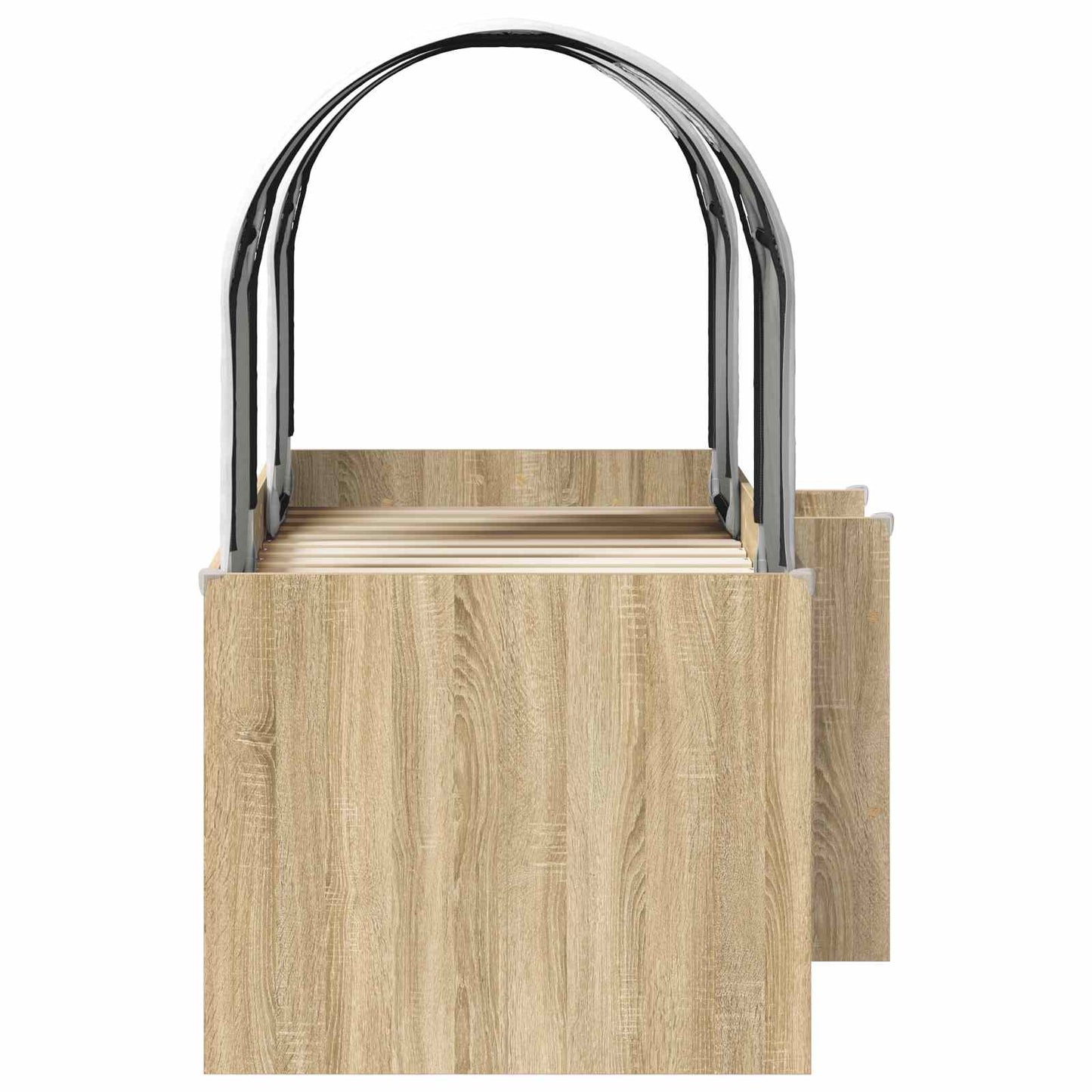 Bett mit Tunnel 3 Stk. Sonoma und Weiß Holzwerkstoff