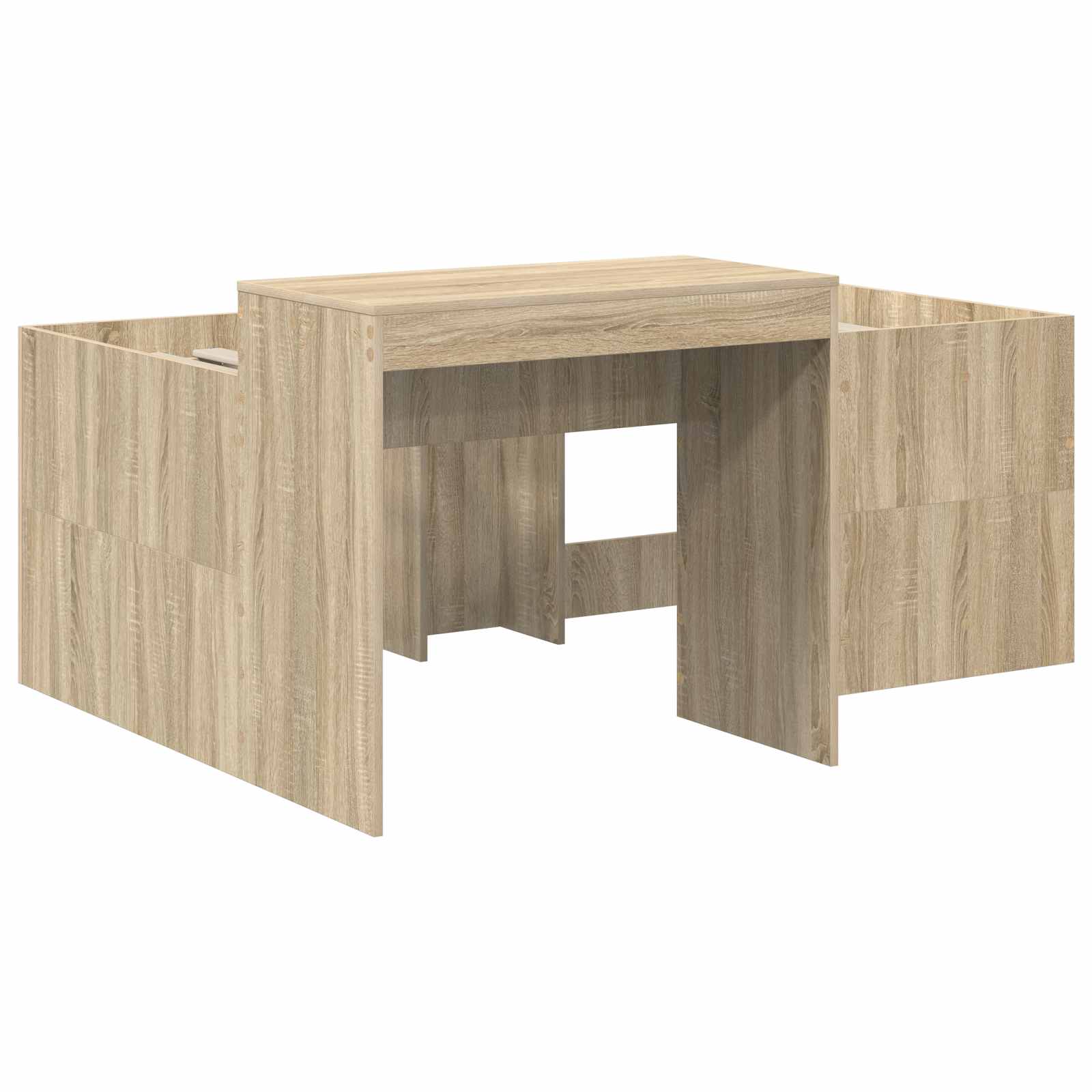 Bett mit Tunnel 3 stk. Sonoma Eiche und Hellblau Holzwerkstoff