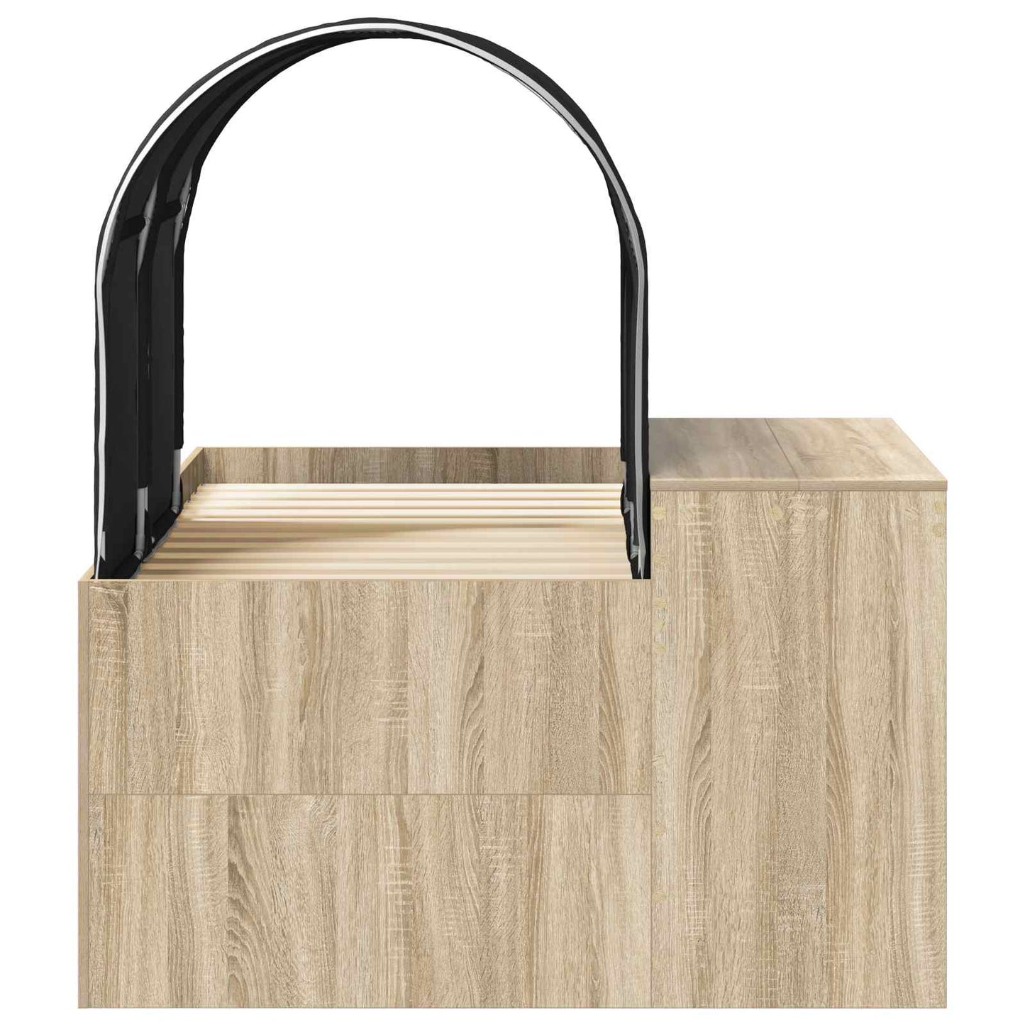 Bett mit Tunnel 3 stk. Sonoma Eiche und Schwarz Holzwerkstoff