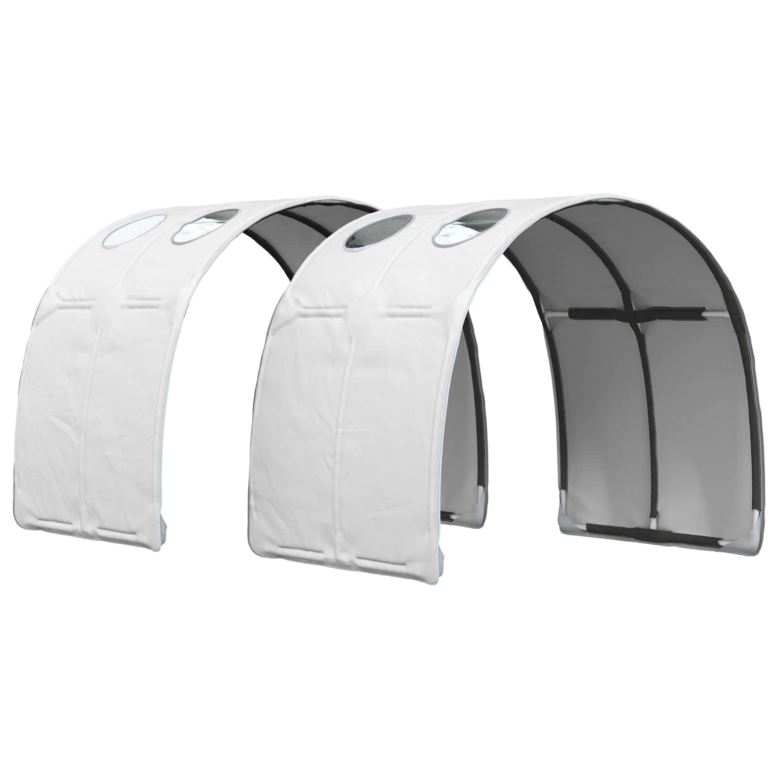 Bett mit Tunnel 3 stk. Weiß Holzwerkstoff