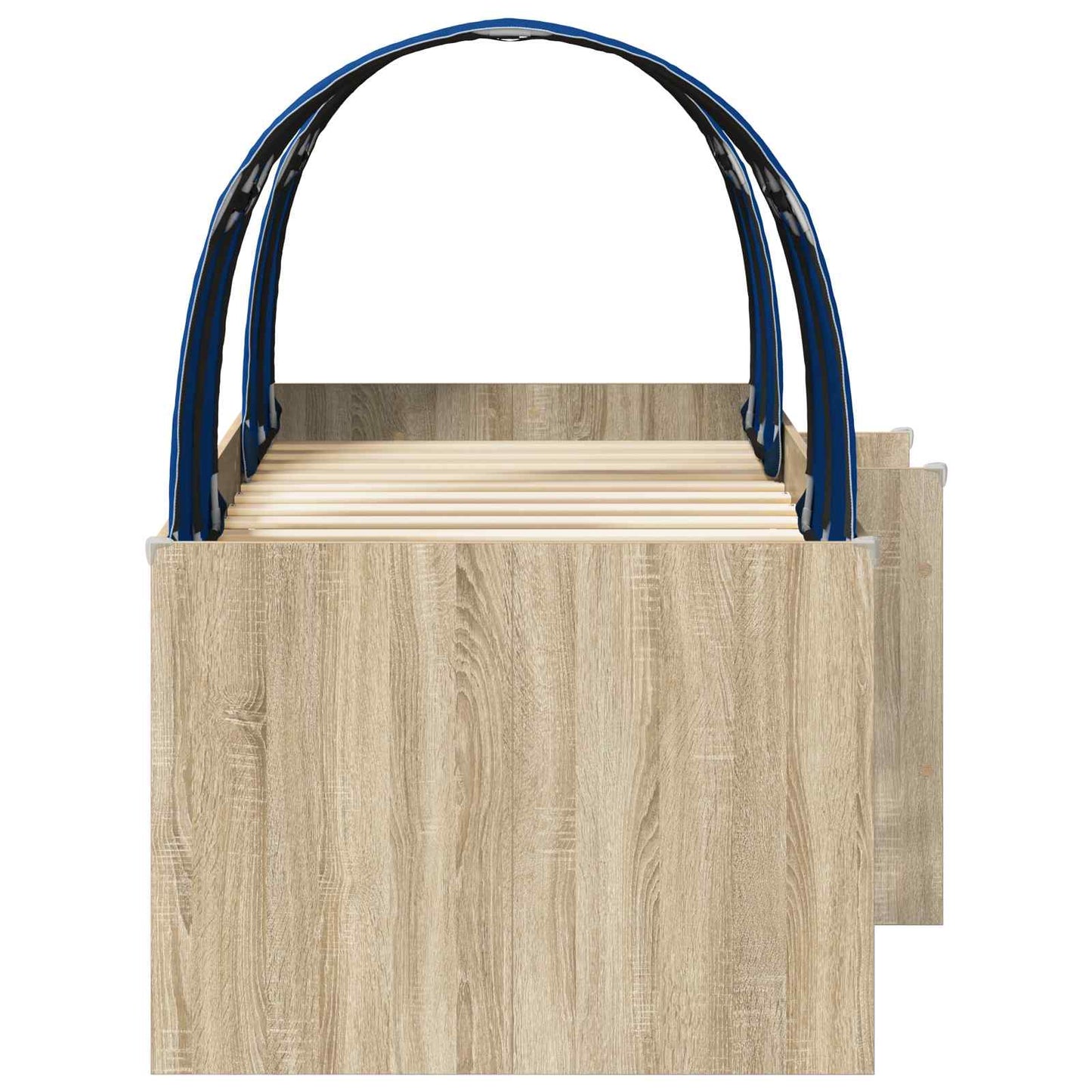 Bett mit Tunnel 4 stk. Sonoma Eiche und Blau Holzwerkstoff