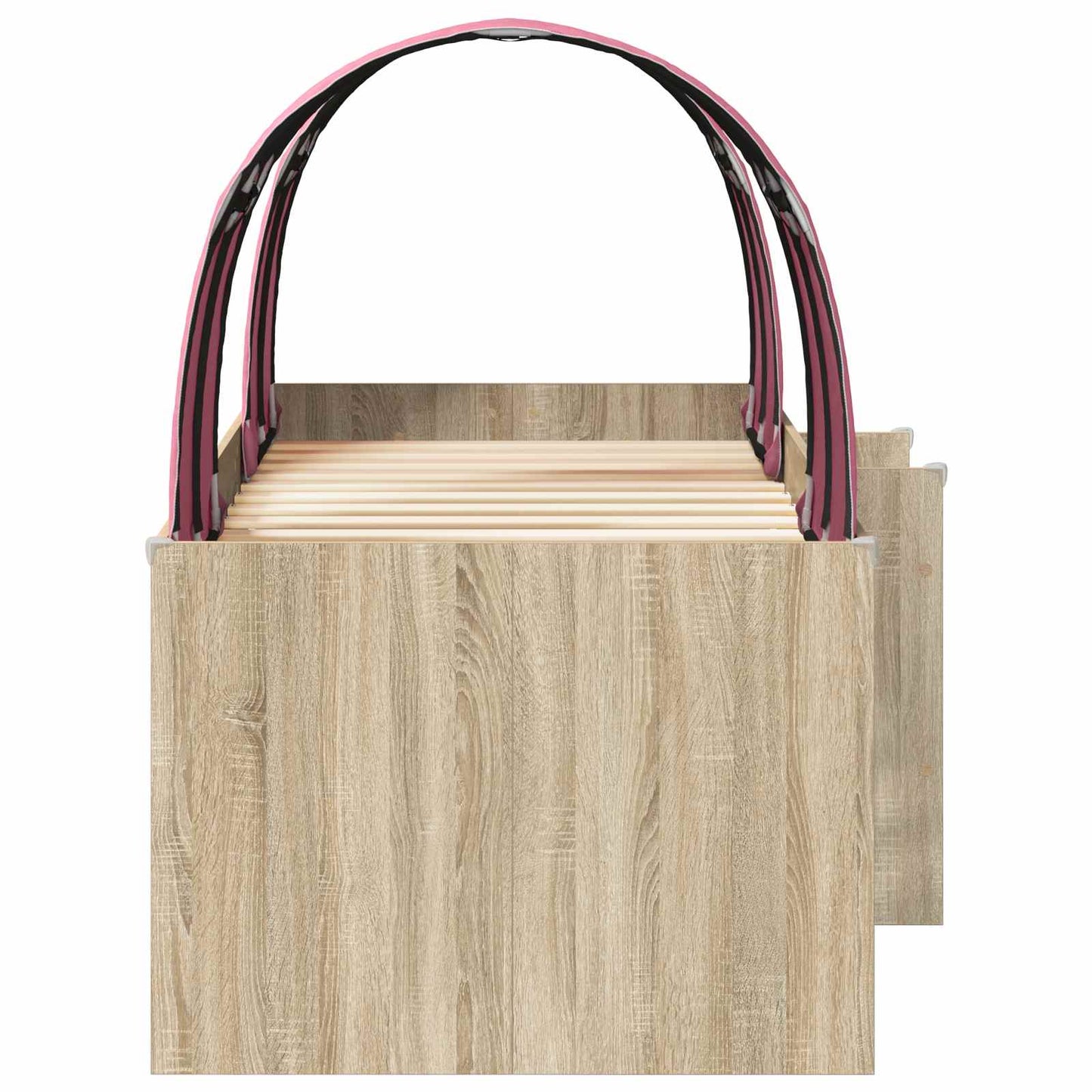 Bett mit Tunnel 4 stk. Sonoma und Pink Holzwerkstoff
