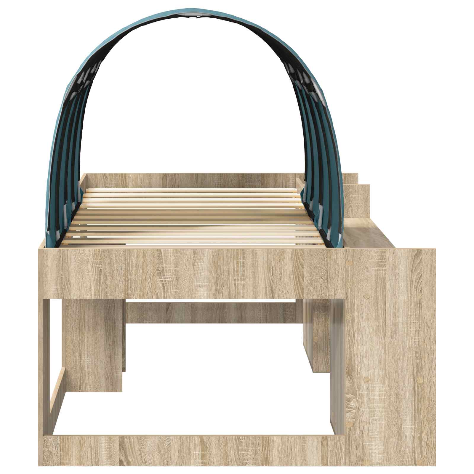 Bett mit Tunnel 3 stk. Sonoma Eiche und Hellblau Holzwerkstoff