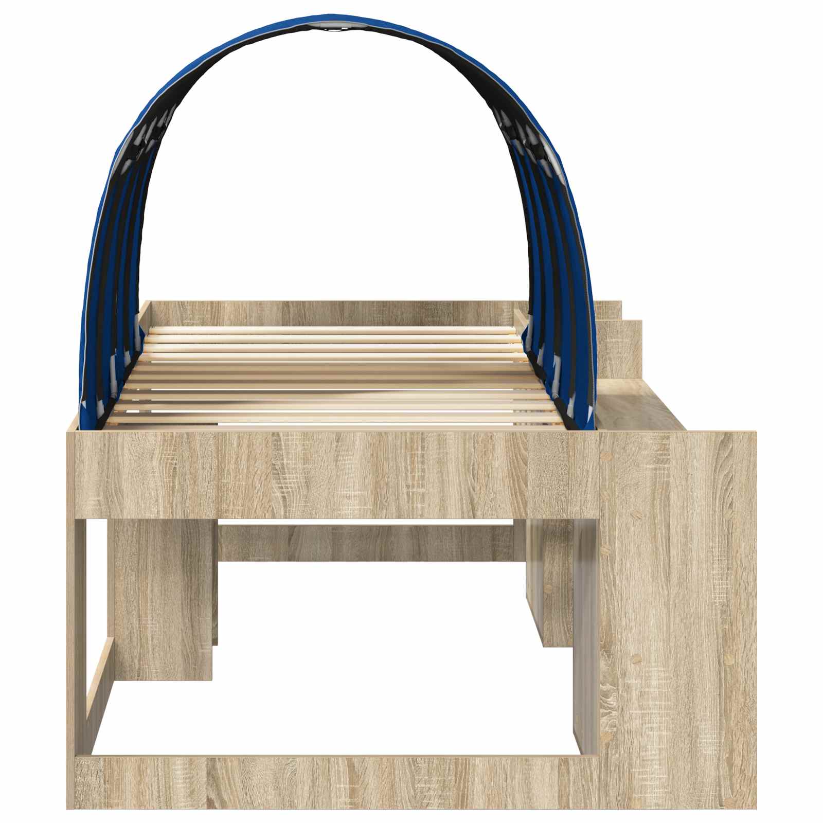 Hochbett für Kinder mit Stauraum Sonoma Eiche und Blau