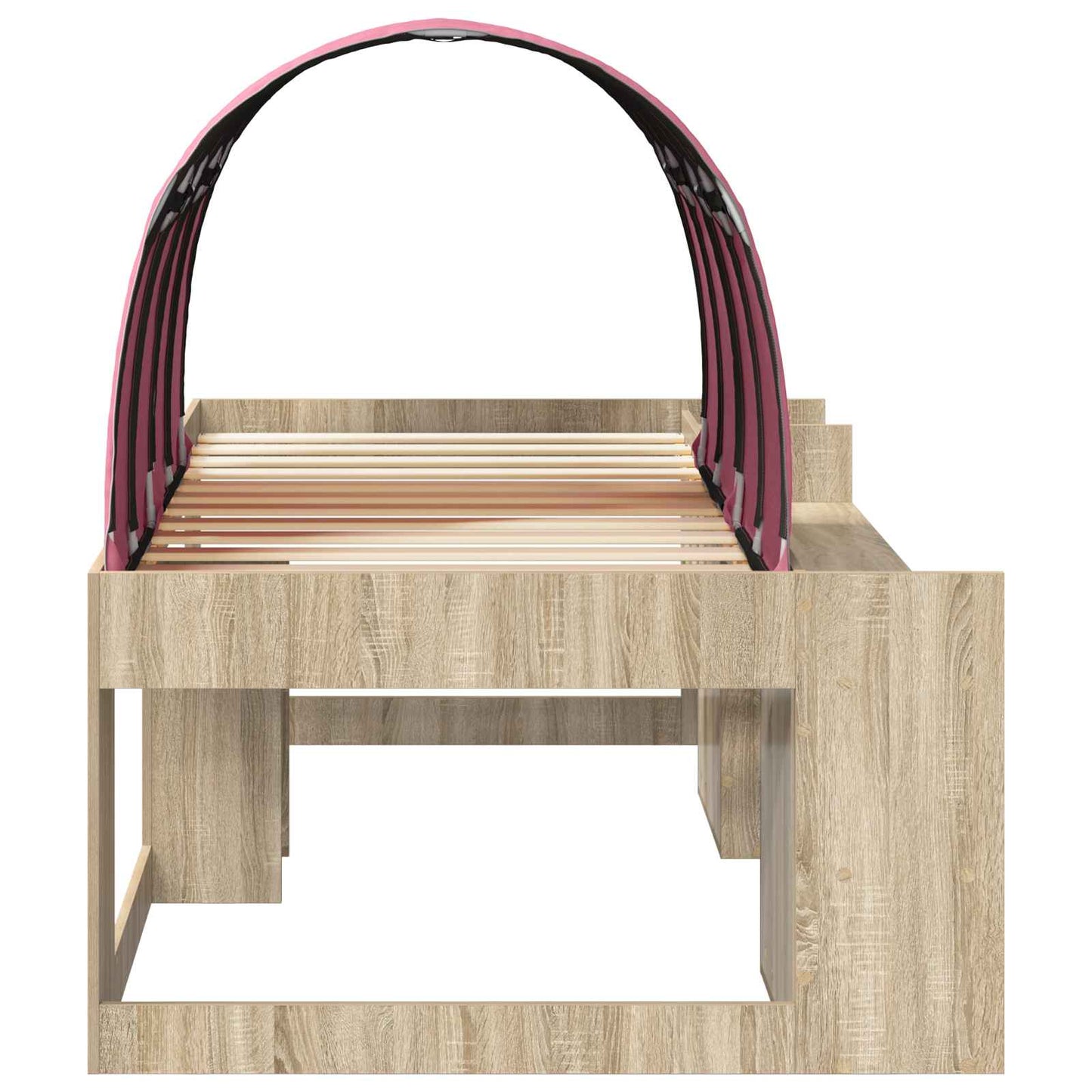Hochbett für Kinder mit Stauraum 3 Stk. Sonoma Eiche und Pink