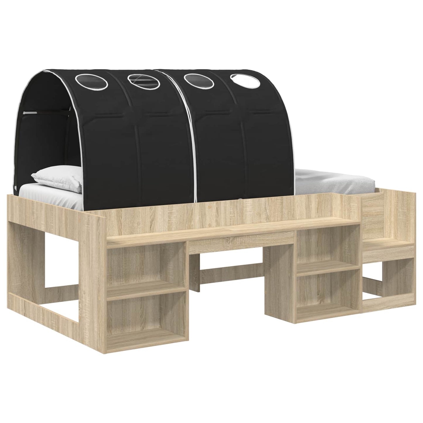 Hochbett für Kinder mit Stauraum 3 Stk. Holzwerkstoff