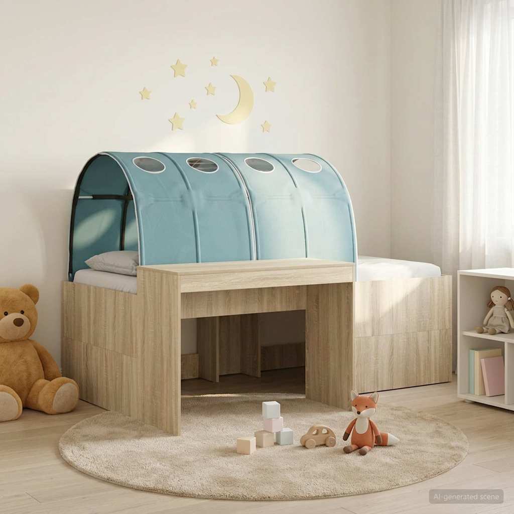 Hochbett mit Schreibtisch für Kinder 3 Stk. Holzwerkstoff