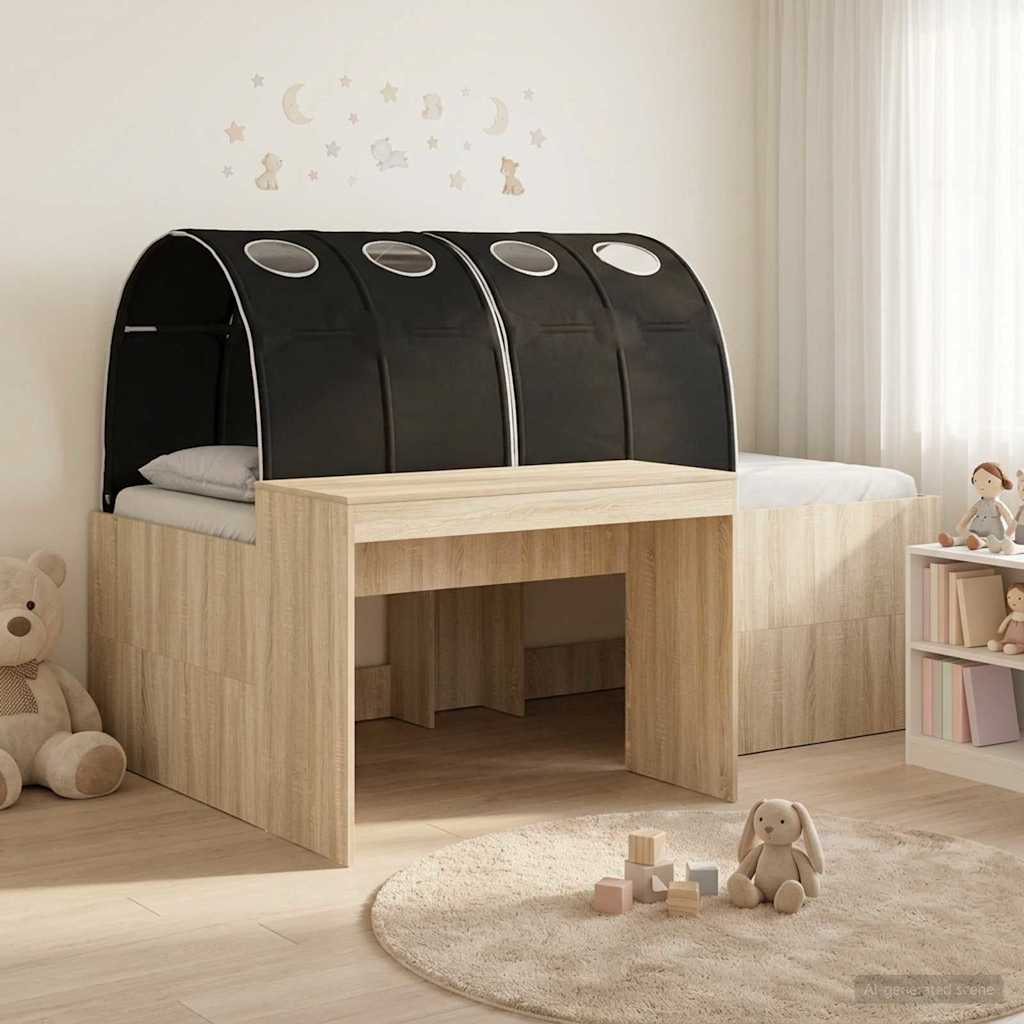 Hochbett mit Schreibtisch für Kinder 3 Stk. Holzwerkstoff
