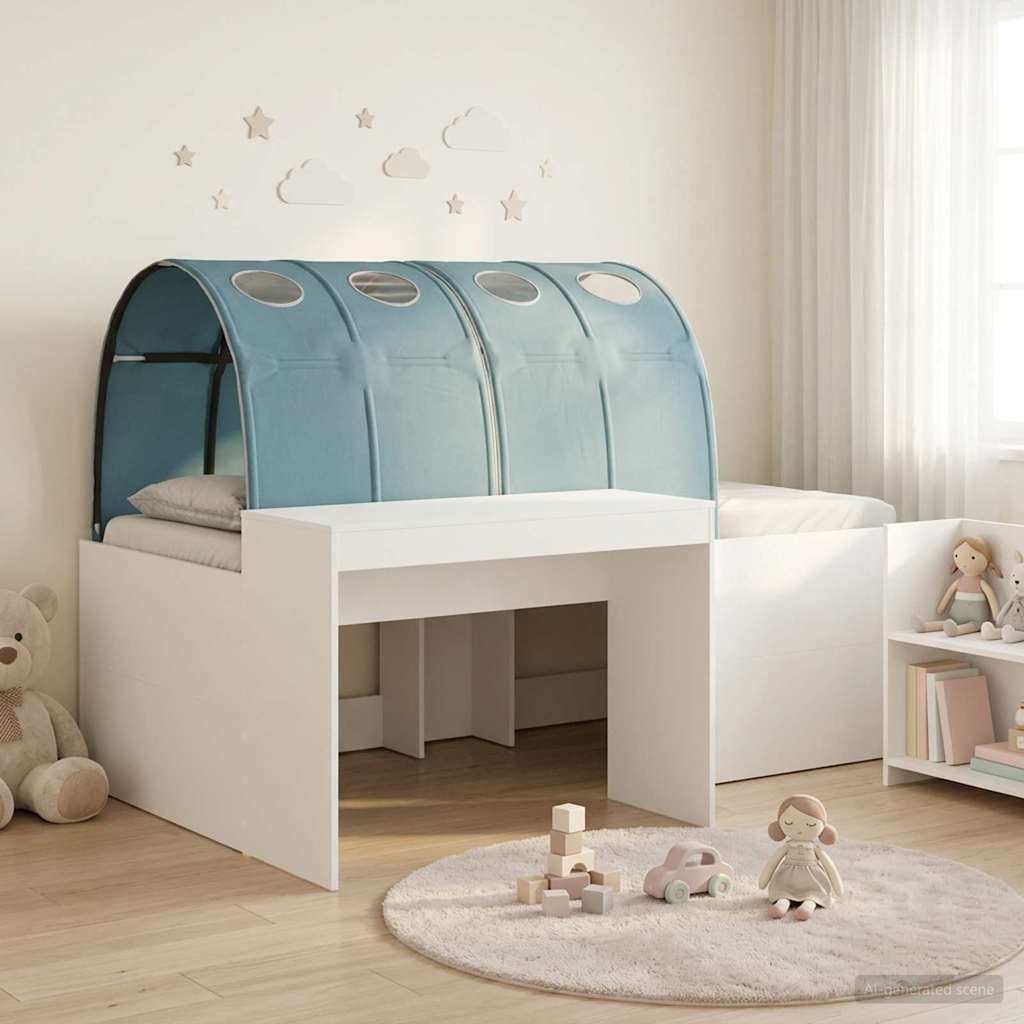 Bett mit Tunnel 3 stk. Artisian Eiche und Hellblau