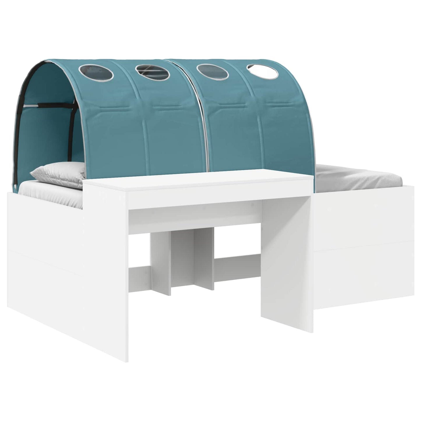 Bett mit Tunnel 3 stk. Artisian Eiche und Hellblau