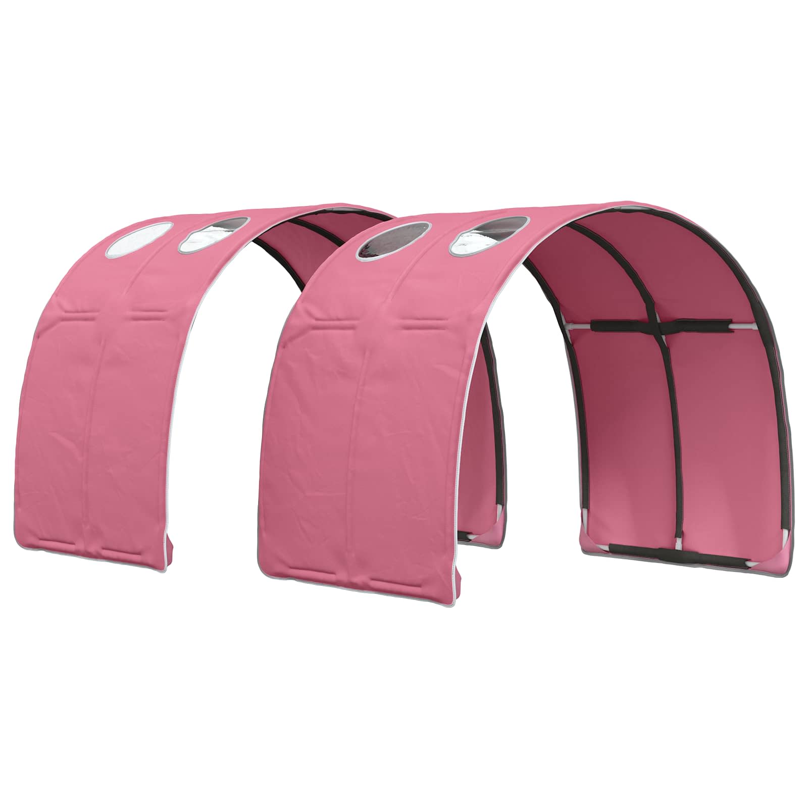 Bett mit Tunnel 3 stk. Artisian Eiche und Pink Holzwerkstoff