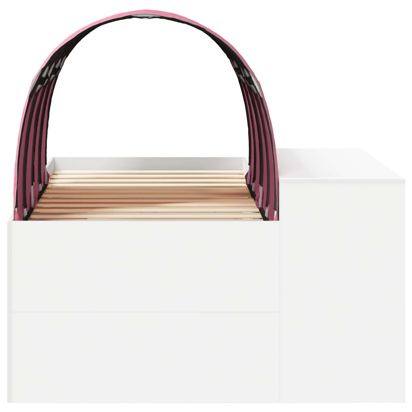 Bett mit Tunnel 3 stk. Artisian Eiche und Pink Holzwerkstoff