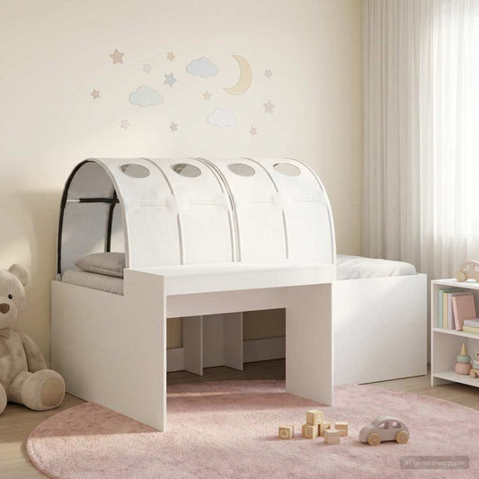Bett mit Tunnel 3 Stk. Artisian Eiche und Weiß Holzwerkstoff