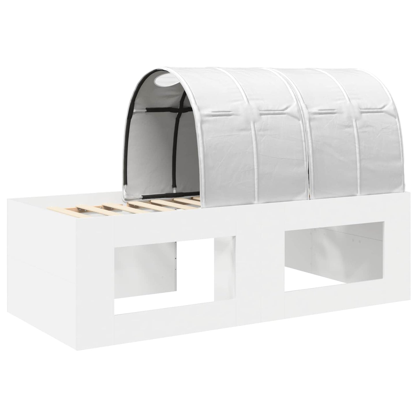 Bett mit Tunnel 3 stk. Artisian Eiche und Weiß Holzwerkstoff