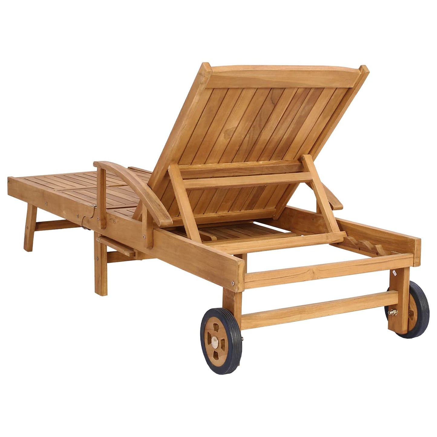 Sonnenliege Massivholz Teak Braun